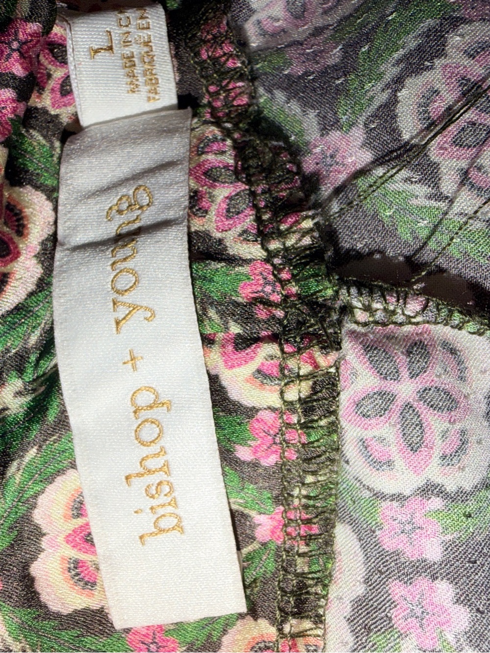 bishop + young Olive and Pink Floral Slip Dress - Picture 6 of 7